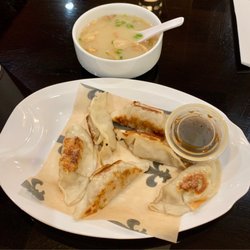 Pan fried dumplings and Miso Soup