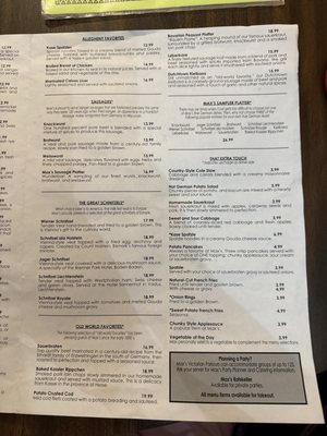 Menu photo 1 Max's Allegheny Tavern Pittsburgh, PA