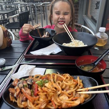 Donburi Cafè - Spicy Udon, Grilled chicken and a lil munchkin - Japanese Near Me - Long Beach, California Donburi Cafè - Spicy Udon, Grilled chicken and a lil munchkin - Japanese Near Me - Long Beach, California
