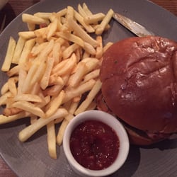 Cafe Square & Bistro - Steak burger with cheese and bacon....yum