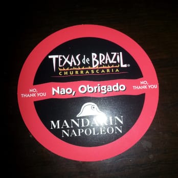 Texas de Brazil - The way u tell them not to bring anymore meat. - Brazilian Near Me - Pittsburgh, Pennsylvania Texas de Brazil - The way u tell them not to bring anymore meat. - Brazilian Near Me - Pittsburgh, Pennsylvania