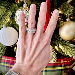 Lamonica's Jewelers - Custom diamond rings that sparkle oh-so-bright with our Christmas tree!