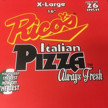 Rico's Pizza - a large pizza box - Pizza Near Me - Winton, California Rico's Pizza - a large pizza box - Pizza Near Me - Winton, California