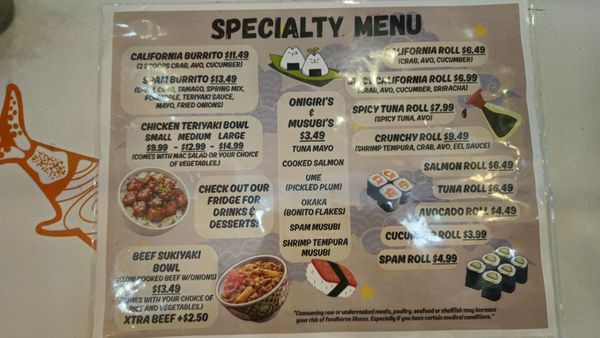 Menu photo 4 Pokeman Las Vegas, NV