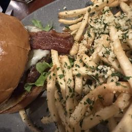 Bacon Cheese Burger with Truffle Fries Bacon Cheese Burger with Truffle Fries