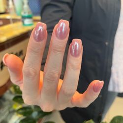 waterfront nails and waxing - Gold chrome nails