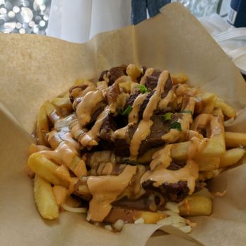 Button Up Cafe - Poutine!!! With Braised Beef on top - Breakfast & Brunch Near Me - Pearl City, Hawaii