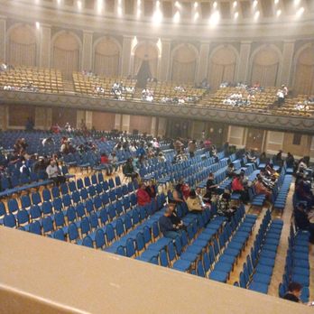 Macon City Auditorium - rows of blue chairs - Music Venues Near Me - Macon, Georgia