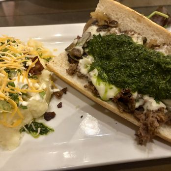 State 48 Tavern - Chimmi Steak Melt with loaded garlic mashed potatoes - Sports Bars Near Me - Page, Arizona