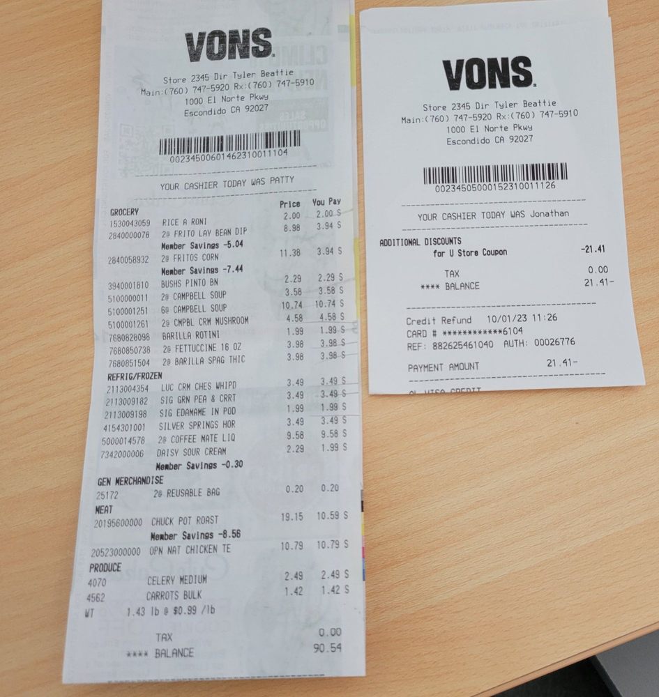 VONS 88 Photos & 82 Reviews 1000 W El Norte Pkwy, Escondido