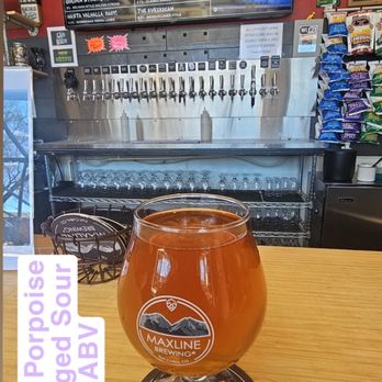 Maxline Brewing - Maximum Porpoise Barrel-Aged Sour (6.5%) -- layered acidity, barrel character, and pure craft creativity. - Breweries Near Me - Fort Collins, Colorado Maxline Brewing - Maximum Porpoise Barrel-Aged Sour (6.5%) -- layered acidity, barrel character, and pure craft creativity. - Breweries Near Me - Fort Collins, Colorado