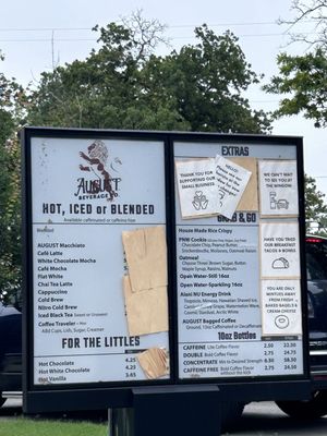 Menu photo 2 August Beverage Company Georgetown, TX