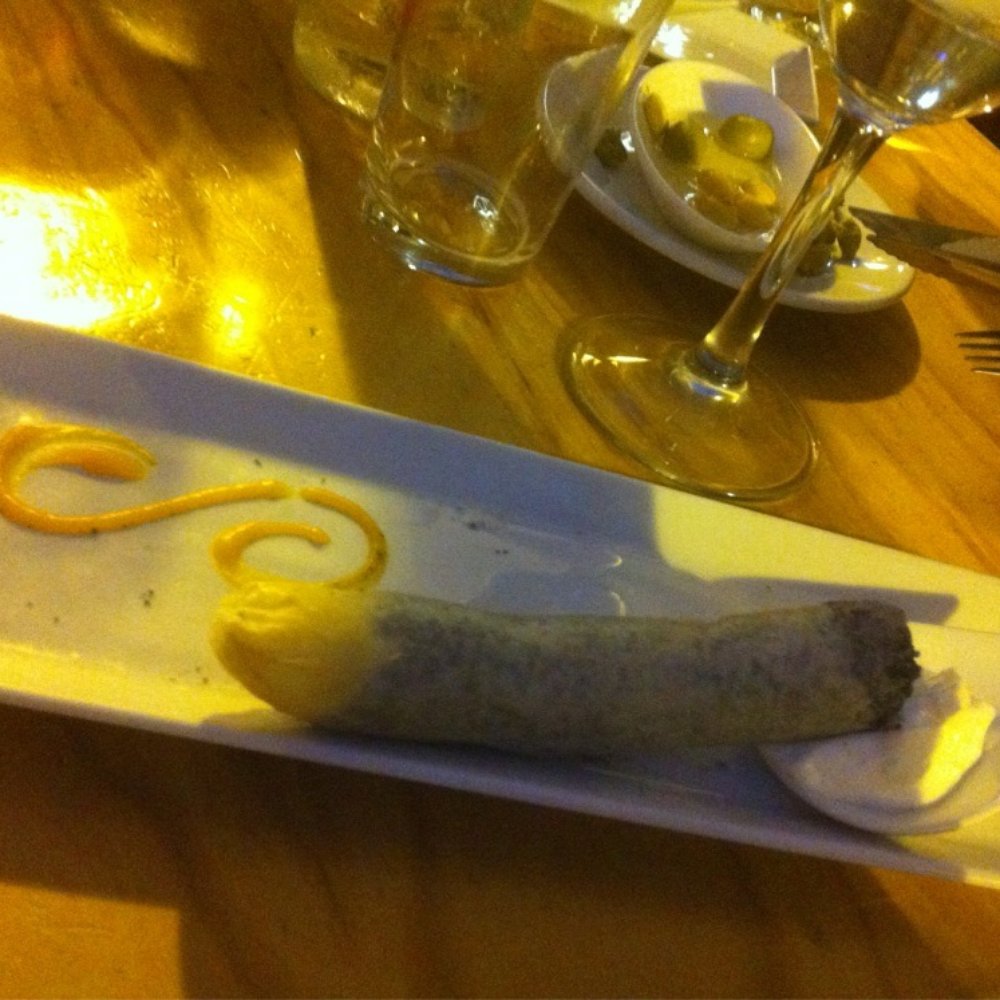 Eslava - Black ink squid cigar - Tapas Bars Near Me - Seville, SE Eslava - Black ink squid cigar - Tapas Bars Near Me - Seville, SE