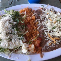 Chicken enchilada plate