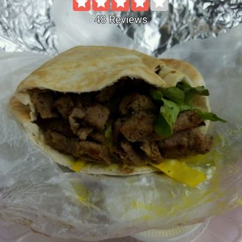 Gyro Cafe - Lamb gyro.  Looks kinda sad.  No white sauce . - Middle Eastern Near Me - Brooklyn, New York