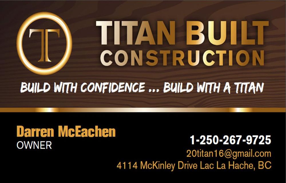 TITAN BUILT CONSTRUCTION Updated September 2024 Williams Lake