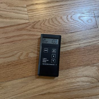 Hales Property Management - Humidity of the brand new wooden floors - normal is supposed to be around 5.0 - Property Management Near Me - Chicago, Illinois