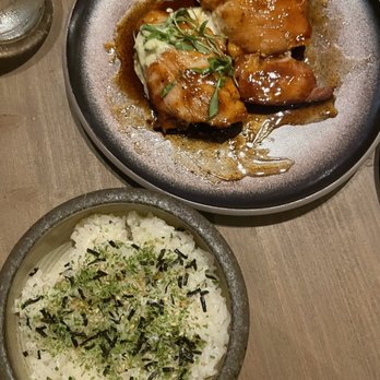 Paperfish Sushi - Furikake Rice & Asian Bourbon Chicken - Bland as f*ck - Sushi Bars Near Me - Miami, Florida
