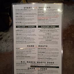 Food menu