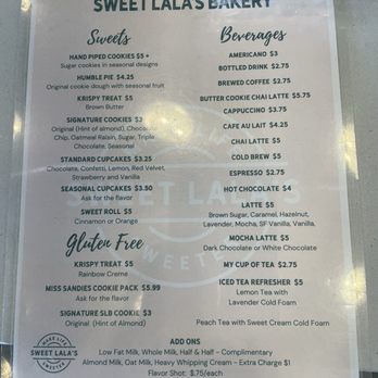 Sweet LaLa’s Bakery - Menu 1/25 - Bakeries Near Me - Memphis, Tennessee