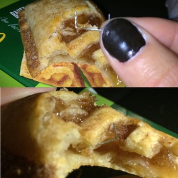 McDonald's - I am so appalled and irritated with the fact that a staple was in my pie. It stabbed me in my mouth! - Fast Food Near Me - Redding, California
