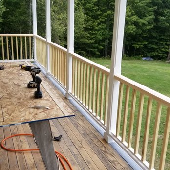 Albright Property Services - Custom site built porch handrail - Handyman Near Me Albright Property Services - Custom site built porch handrail - Handyman Near Me