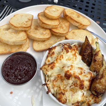 The Brasserie - Brie and crab dip with fig jam - New American Near Me - Lancaster, Pennsylvania The Brasserie - Brie and crab dip with fig jam - New American Near Me - Lancaster, Pennsylvania