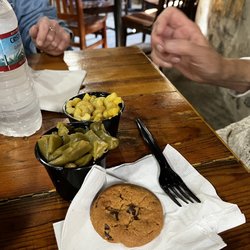 Brushy Mountain Distillery - Vegetarian options... side of Mac & cheese and green beans
