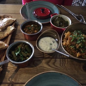 Usha's - Biriyani, Aloo Saag, Okra and Chana Dhal - Indian Near Me - Glasgow, GLG