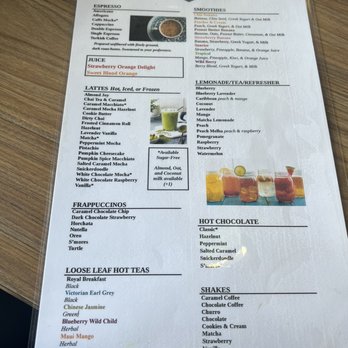 Tasty Biscuit - drink menu - Breakfast & Brunch Near Me - Naperville, Illinois