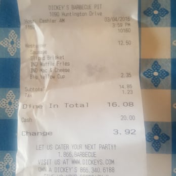 Dickey's Barbecue Pit - Big sandwich +2 sides = full stomach - American Near Me - Duarte, California