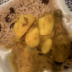 Island Jerk Flava Catering - Curry Chicken, Rice & Beans