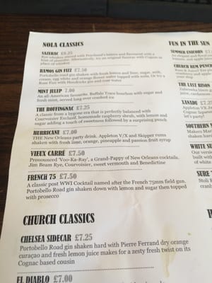 Menu photo 2 The Church Inn Birmingham, XWM Menu photo 2 The Church Inn Birmingham, XWM