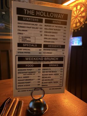 Menu photo 1 The Holloway Los Angeles, CA Menu photo 1 The Holloway Los Angeles, CA