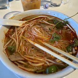 Pho Le - Beef Pho Small with spicy broth.