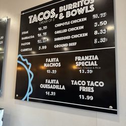 Taco Taco - Wall Menu Feb 2025