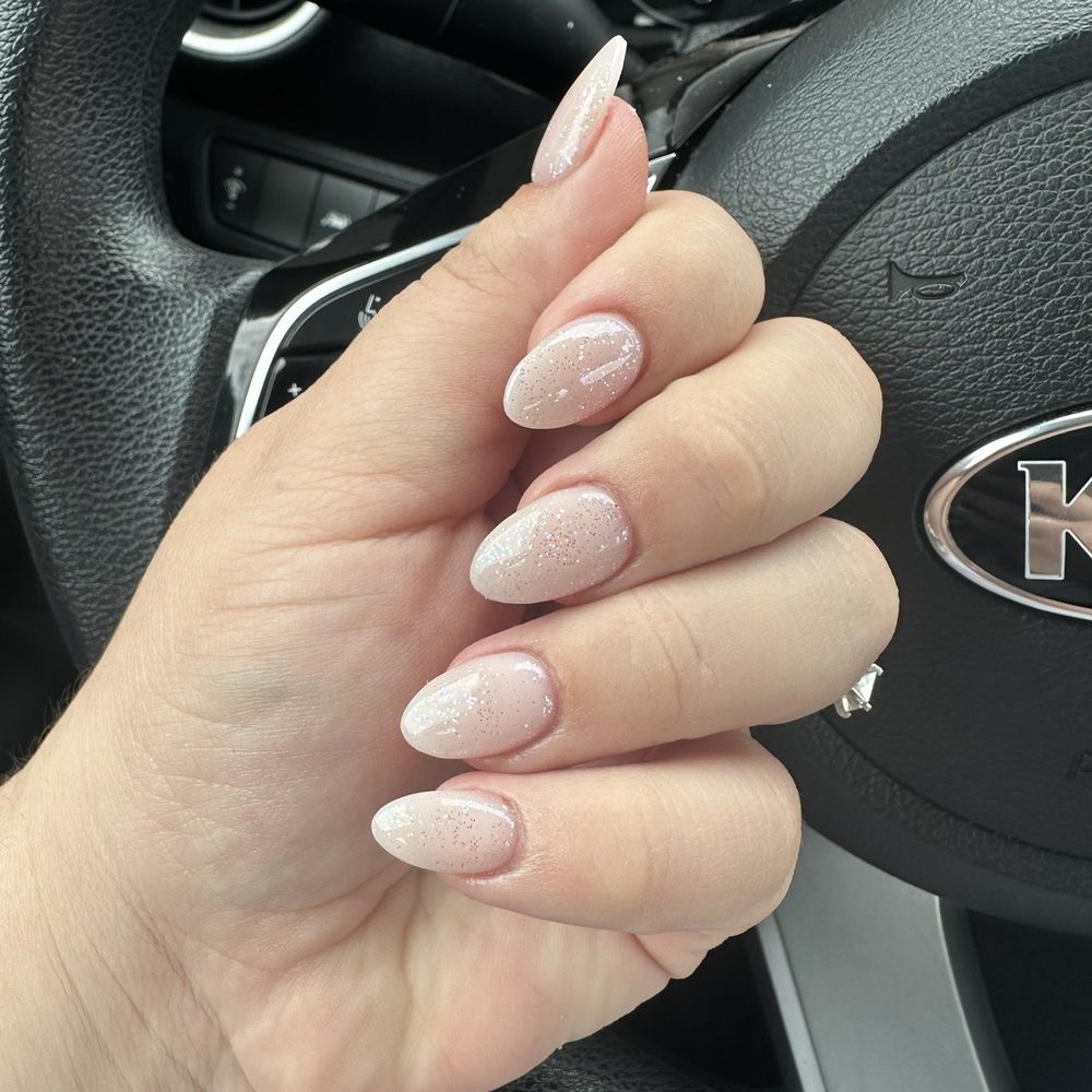 Moon Nails - #70 powder #443 DND polish - Nail Salons Near Me - Downey, California