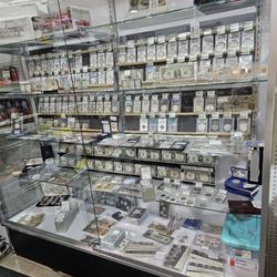 Roanoke Antique Mall - Lots of antique silver coins and paper currency.