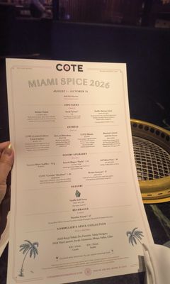 Menu photo 1 COTE Miami Miami, FL