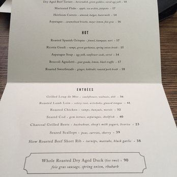 Boka - Dinner Menu - 5/19/17 - New American Near Me - Chicago, Illinois Boka - Dinner Menu - 5/19/17 - New American Near Me - Chicago, Illinois