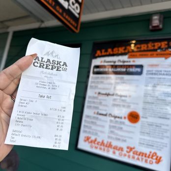 Alaska Crepe - Just for 2 crepes, $55! - Creperies Near Me - Ketchikan, Alaska Alaska Crepe - Just for 2 crepes, $55! - Creperies Near Me - Ketchikan, Alaska