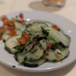Pappas Restaurant & Sports Bar - Complimentary cucumber salad