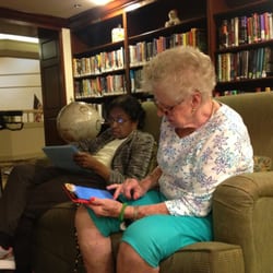 Seasons Retirement Community - Seasons residents staying up to date with technology by learning how to use an iPad. One was even sending her very first email!