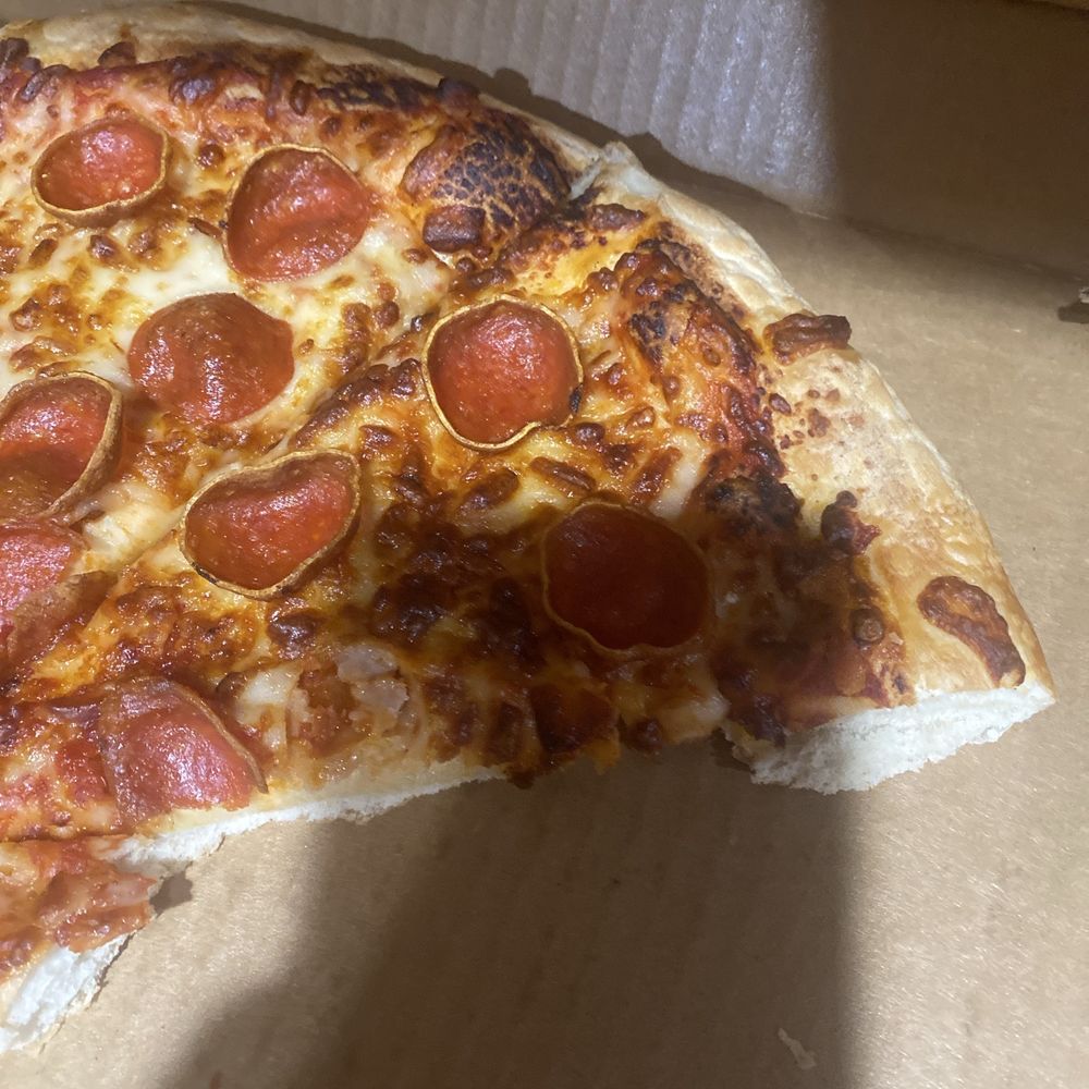 Pizza Hut - Burnt pepperoni and cheese, crust tastes like the bottom of my shoe. - Pizza Near Me - Liberty, New York Pizza Hut - Burnt pepperoni and cheese, crust tastes like the bottom of my shoe. - Pizza Near Me - Liberty, New York