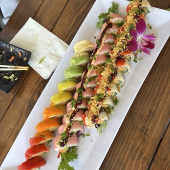 Vegan Castle - Rainbow Roll, Ocean Roll, Red Dragon Roll - Vegan Near Me - Long Beach, California