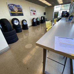 Waiting area, has coffee and water.
