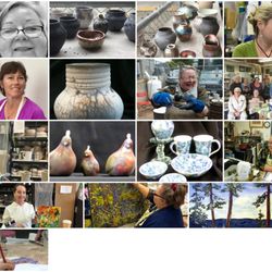 Potters Addict - A collage of potter's and their works
