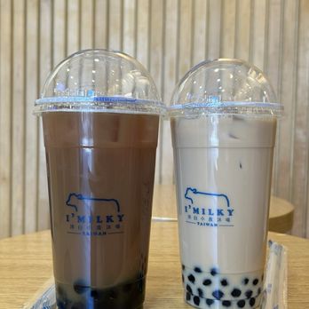 I’Milky - Williamsburg - Earl Grey Milk Tea and Earl Grey Black Tea (L) - Bubble Tea Near Me - Brooklyn, New York