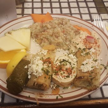 La Mediterranee - Middle Eastern Veggie Plate -- I wasn't a fan of it overall, but some pieces of it were tasty. I wouldn't get this if I weren't vegetarian. - Mediterranean Near Me - Berkeley, California