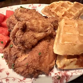 Yardbird - Classic Fried Chicken & Waffles - delicious c&w; disappointing watermelon! (05/12/24) - Southern Near Me - Dallas, Texas Yardbird - Classic Fried Chicken & Waffles - delicious c&w; disappointing watermelon! (05/12/24) - Southern Near Me - Dallas, Texas